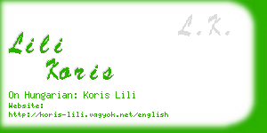 lili koris business card